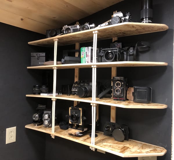 Shelves for the New Darkroom
